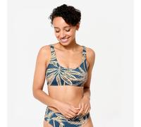 Women’s Surfing Bikini Crop Top - Aurely Palmer Blue