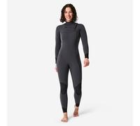 Women’s Surfing Full-body Front Zip Wetsuit 4/3 mm - 900 Grey