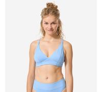 Women’s Surfing Textured Bralette Bikini Top - Bea Venice Sky Blue