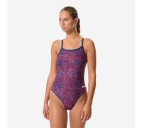 Women’s Swimming 1-piece Swimsuit - Snakeskin Red Blue