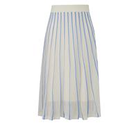 Women’s Textured Stripe Fine Knit Pleated Midi Skirt COMMA Blanc 42
