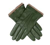 Women’s Three-Point Wool Blend-Lined Leather Gloves with Knitted Cuffs - SAGE / L