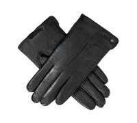 Women’s Touchscreen Single-Point Faux Fur-Lined Leather Gloves - Black / M