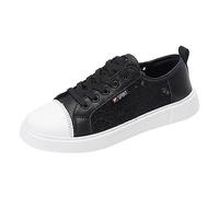 Women’ S Trainers,Adorned with Delicate Lace Flowers,Featuring A Refined Design,Flat Soles and Adjustable Laces,Ideal for Everyday Wear(Black,5)