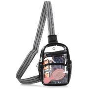 Women’S Transparent Crossbody Bag, Stadium-Approved with Zip Closure and Adjustable Strap for Events and Concerts