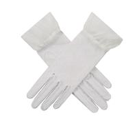Women’s Tulle Gloves with Frilled Cuff - White / One