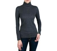 Women’s Turtleneck Long Sleeve Shirt Fitted High Neck Polo Style Top Soft Lightweight Stretch Layering Tee for Work, Office, and Everyday Casual Wear (UK, Alpha, XXL, 3XL, Regular, Regular, Charcoal)