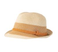 Women’s Two-Tone Straw Trilby Hat with Plaited Band