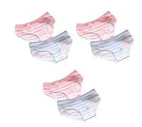 Women’s Underwear Striped Lolita Bikini Cute Kawaii Japanese Cosplay Cotton Panties 6 Pack, Hipster Pink Blue, Medium