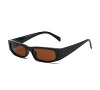 Women s Uv400 Rectangle Sunglasses, Lightweight Black Narrow Frame Resin Lens, Chic Square Eyewear for Driving and Outdoor Activities(02)