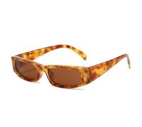 Women s Uv400 Rectangle Sunglasses, Lightweight Black Narrow Frame Resin Lens, Chic Square Eyewear for Driving and Outdoor Activities(04)
