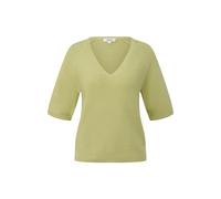 Women’s V-Neck Cotton Blend Knit Pullover s.Oliver Vert 44