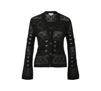 Women’s V-Neck Structured Cardigan with Button Placket s.Oliver Noir 38