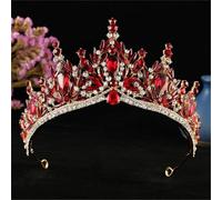 Women’S Vintage Gold Tone Tiara With Water Drop Crystals An Elegant Crown Diadem Hair Accessory For Theatrical And Formal Wear