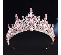 Women’S Vintage Gold Tone Tiara With Water Drop Crystals An Elegant Crown Diadem Hair Accessory For Theatrical And Formal Wear