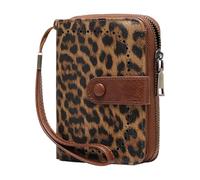 Women ' s Wallets Rfids Blocking Leather Bifolds Wallet Short Clutches Credit Card Holder Large Capacity Ladies Gift Women ’ s, Leopard Pattern, Mass Beauty