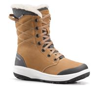 Women’s Warm And Waterproof Snow Hiking Boots - Nh900 - Brown Leather