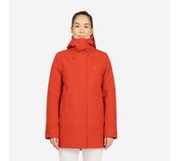 Women’s Warm Long Waterproof Sailing Jacket 500 Red Brick