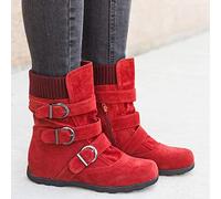 Women’s Wedge Mid Calf Boots, Slouch PU Leather Boots with Side Zipper and Non Slip Sole, Soft Lining Lightweight Comfortable Design, Elegant Everyday Footwear with Refined Stitch Detailing