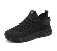 Women’s Wide Fit Running Trainers - Lightweight Breathable Mesh, Cushioned Shock-Absorbent Midsole Supportive Arch Non-Slip Flexible Sole for Walking Gym Jogging Fitness & Everyday Comfort (5.5,Black)