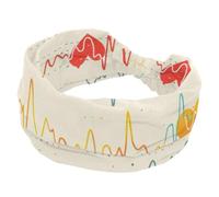 Women’s Wide Headbands, Electrocardiogram with Heartbeats Pattern Stretchy Sports Head Bands Hair Accessories Band for Yoga Running Daily Life