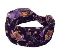Women’s Wide Headbands, Indian Style Elephants and Floral Elements Stretchy Sports Head Bands Hair Accessories Band for Yoga Running Daily Life