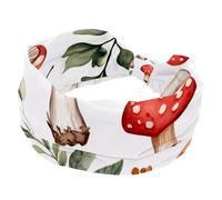 Women’s Wide Headbands, Mushrooms Flowers and Leaves Stretchy Sports Head Bands Hair Accessories Band for Yoga Running Daily Life