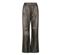 Women’s Wide Leather Trousers Oakwood Uranus Gris S
