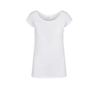 Women’s Wide Neck T-shirt Build Your Brand Blanc S