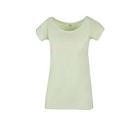 Build your Brand Women's Ladies Wide Neck Tee T-Shirt, Lightmint, S