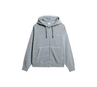 Women’s zip-up hoody in overdye finish Superdry Logo Essential Bleu L