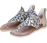 Women Sandal Strap Flat Shoes Retro Leopard Zip Flip-Flop Fashion Strap Rope Cross Flip Flop Shoes Open Toe Slingback Print Faux Leather Sandals,Leopard,39