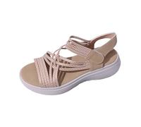 Women Sandals, Orthopedic Sandals for Women： Open Toe Spring Summer Womens Walking Sandal Wide Fit Strappy with Arch Support Sling Back Shoes Plantar Fasciitis Fashion Casual Sandles Khaki 7