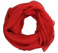 Women scarves plain lightweight all seasons shawl (Red)