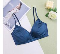 women seamless mulberry silk bras luxury satin croptop bralettes smooth french triangle cup bra lingerie