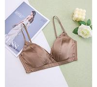 women seamless mulberry silk bras luxury satin croptop bralettes smooth french triangle cup bra lingerie
