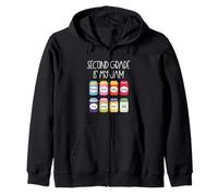 Women Second Grade Is My Jam Strawberry Second Grade Teacher Zip Hoodie