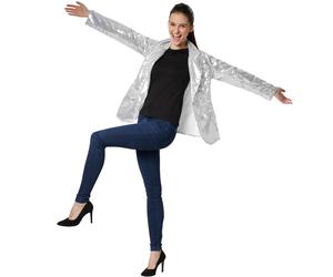 Women Sequin Jacket Glittler Sparkle Party Blazer Clothes Longsleeve Lady Outfit