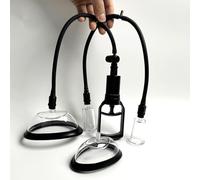 Women Sex Toys Manual Nipple Suckers Vagina Pump Clit Pump for Female Enhances Sexual Pleasure Adult Sex Toys Games Nipple Clitoral Stimulator Include 2 Pussy Cups & 2 Nipple Cups