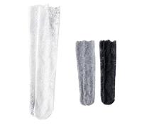 Women Sexy Ankle Floral Princess Lace Socks Hollow Pattern WSB (White (3pairs))