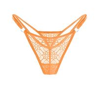 Women Sexy Lace Briefs Hollow Out Panties Crochet Lace Up Panty Thongs G String Lingerie Underwear Knickers for Women Full Brief Temptation Womens G-Strings Thongs Lingerie for Women Orange