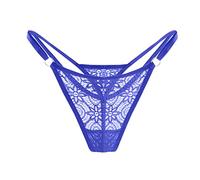Women Sexy Lace Briefs Hollow Out Panties Crochet Lace Up Panty Thongs G String Lingerie Underwear Knickers for Women Full Brief Temptation Womens G-Strings Thongs Lingerie for Women Blue