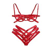 Women Sexy Lingerie - Women's Lace Mesh Lingerie Sexy Wet Look Leather Babydoll Naughty and Hot Nightdress Backless Nightwear Ladies Lingerie Babydoll Silk Sexy Sheer Outfits UK Red
