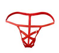 Women Sexy Outfit for Bedroom Red Lace Underwear Bikini Briefs Men Slow Sexy Waist Ice Male G Strings Mens Costumes Woman Fishnet Dresses for Women Red One Size
