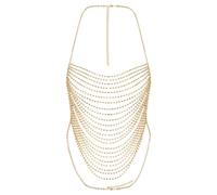 Women Sexy Sparkly Crystal Chest Body Chain Golden/Silver Sparkly Chest Chains Multilayer Glitter Rhinestone Bling Bra Top Beach Party Nightclub Body Accessories Jewelry for Women Girls