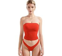 Women Sexy Tube Top Summer Going Out Double Lined Basic Tank Top(10#,L)