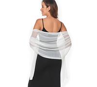 Women Shawls and Wraps for Evening Dress Lightweight Scarf Wedding Guest Shawl Wrap Bridesmaid Scarves, Ivory, 79''×18'’