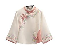 Women Shirt Vintage National Style Hanfu Top Chinese Clothing Elegance Embroidery China Tang Suit Modern Hanfu