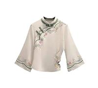 Women Shirt Vintage National Style Hanfu Top Chinese Clothing Elegance Embroidery China Tang Suit Modern Hanfu