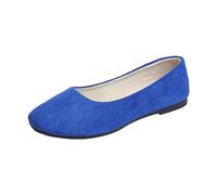Women Shoes High Solid Color Large Size Slip On Flat Flat Comfortable Casual Single Shoes Shoes Summer Ladies Wedge Heel Shoes, blue, 7 UK